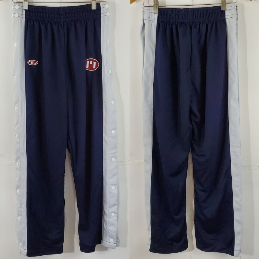 Pro Look Sports Blue/White Side Button Jogger Pant